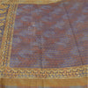 Sanskriti Vintage Blue Sarees Organza Hand Beaded Woven Premium Sari Sustainable Fabric