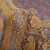 Sanskriti Vintage Blue Sarees Organza Hand Beaded Woven Premium Sari Sustainable Fabric