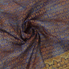 Sanskriti Vintage Blue Sarees Organza Hand Beaded Woven Premium Sari Sustainable Fabric