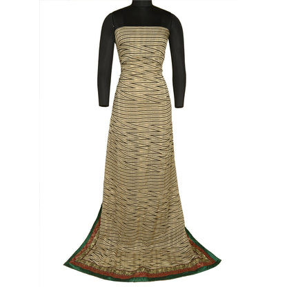 Sanskriti Vintage Peach Sarees Blend Georgette Embroidered Premium Sari Sustainable Fabric