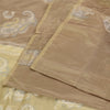 Sanskriti Vintage Beige/Brown Sarees 100% Pure Silk Woven Sari Craft Sustainable Fabric