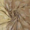 Sanskriti Vintage Beige/Brown Sarees 100% Pure Silk Woven Sari Craft Sustainable Fabric