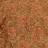 Sanskriti Vintage Peach/Green Sarees Pure Silk Hand Beaded Premium Sari Sustainable Fabric