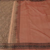 Sanskriti Vintage Peach Sarees Blandet Bomuld Vævet Premium Sari Håndværk 5 Yards Bæredygtigt Stof