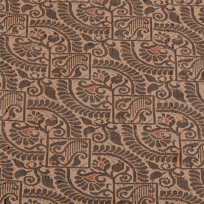 Sanskriti Vintage Peach Sarees Blandet Bomuld Vævet Premium Sari Håndværk 5 Yards Bæredygtigt Stof