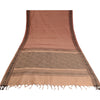 Sanskriti Vintage Peach Sarees Blandet Bomuld Vævet Premium Sari Håndværk 5 Yards Bæredygtigt Stof