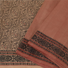 Load image into Gallery viewer, Sanskriti Vintage Peach Sarees Blend Cotton Woven Premium Sari Craft 5 YD Fabric
