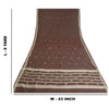 Sanskriti Vintage Brown Sarees Pure Cotton Hand-Woven Tant Special Sari Sustainable Fabric