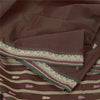 Sanskriti Vintage Brown Sarees Pure Cotton Hand-Woven Tant Special Sari Sustainable Fabric
