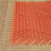 Sanskriti Vintage Brown/Orange Sarees 100% Pure Silk Woven Sari Craft Sustainable Fabric