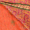 Sanskriti Vintage Orange/Green Sarees Pure Silk Woven Banarasi Zari Sari Sustainable Fabric