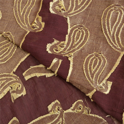 Sanskriti Vintage Purple Indian Sarees 100% Pure Cotton Woven Sari Craft Sustainable Fabric