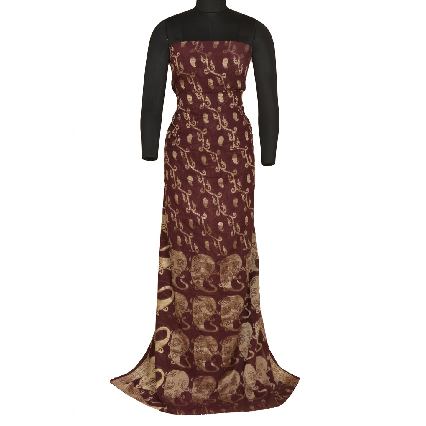 Sanskriti Vintage Purple Indian Sarees 100% Pure Cotton Woven Sari Craft Sustainable Fabric