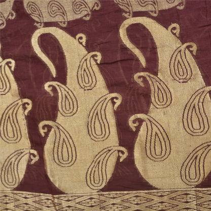 Sanskriti Vintage Purple Indian Sarees 100% Pure Cotton Woven Sari Craft Sustainable Fabric