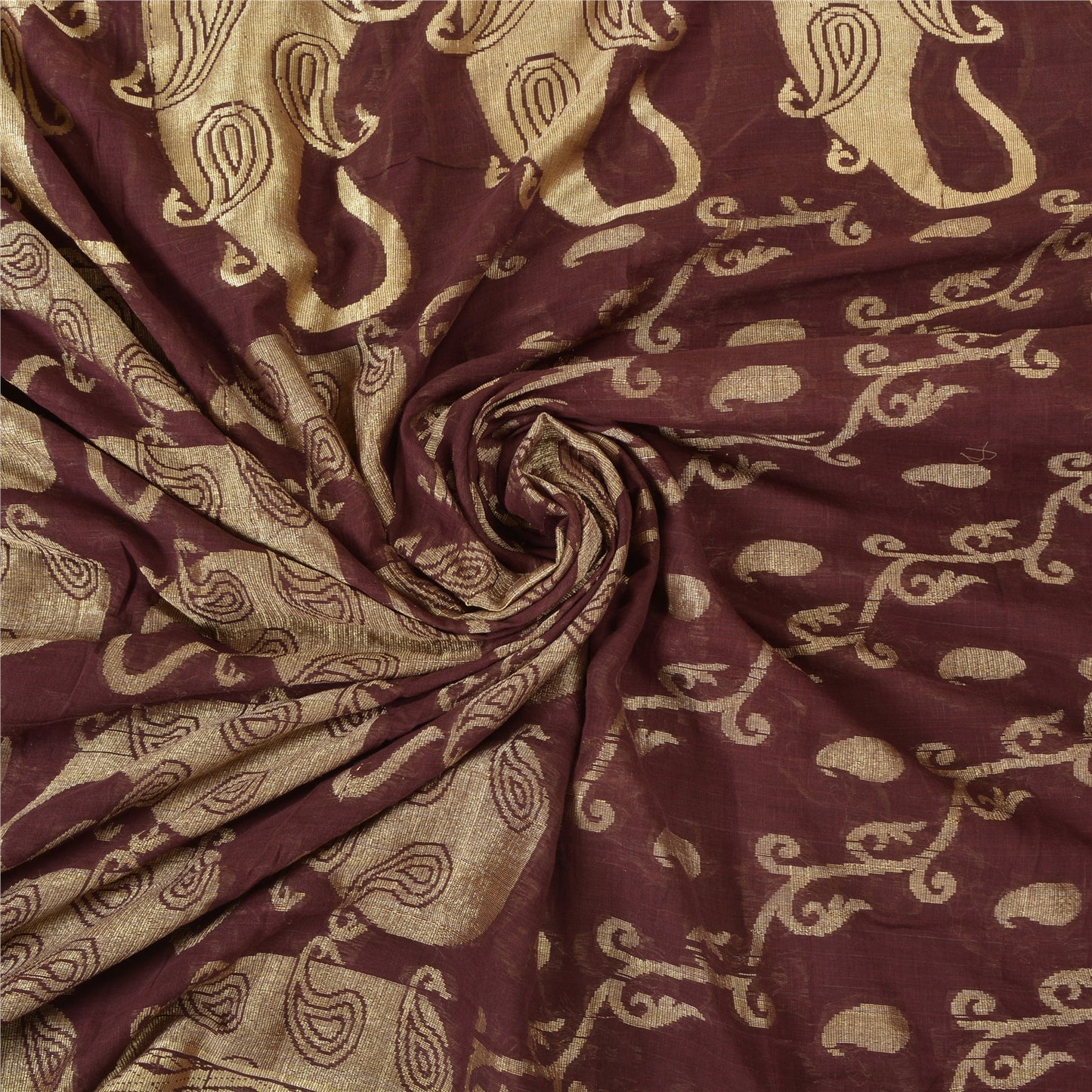 Sanskriti Vintage Purple Indian Sarees 100% Pure Cotton Woven Sari Craft Sustainable Fabric