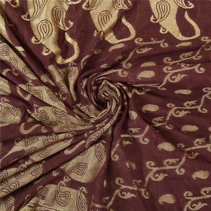 Sanskriti Vintage Purple Indian Sarees 100% Pure Cotton Woven Sari Craft Sustainable Fabric