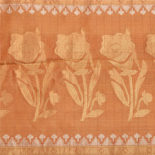 Load image into Gallery viewer, Sanskriti Vintage Caramel Sarees Pure Organza Silk Woven Premium Sari Fabric
