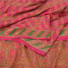 Sanskriti Vintage Pink Sarees 100% Pure Silk Hand Embroidered Sari Craft Sustainable Fabric