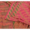 Sanskriti Vintage Pink Sarees 100% Pure Silk Hand Embroidered Sari Craft Sustainable Fabric