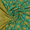 Sanskriti Vintage Green/Blue Indian Sarees 100% Pure Silk Printed Sari Sustainable Fabric