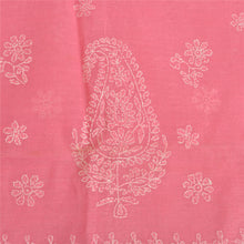 Load image into Gallery viewer, Sanskriti Vintage Pink Sarees Cotton Hand Embroidered Chikankari Sari Fabric
