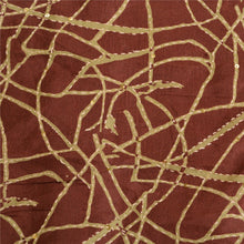 Load image into Gallery viewer, Sanskriti Vintage Brown/Green Sarees Pure Silk Sari Hand Beaded Kantha Fabric
