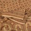 Sanskriti Vintage Cream Indian Sarees Blend Silk Woven Premium Sari 5 YD Sustainable Fabric