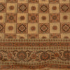 Sanskriti Vintage Cream Indian Sarees Blend Silk Woven Premium Sari 5 YD Sustainable Fabric