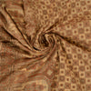 Sanskriti Vintage Cream Indian Sarees Blend Silk Woven Premium Sari 5 YD Sustainable Fabric