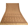 Sanskriti Vintage Cream Indian Sarees Blend Silk Woven Premium Sari 5 YD Sustainable Fabric