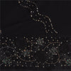 Sanskriti Vintage Bollywood Sarees Pure Georgette Black Hand Beaded Sari Sustainable Fabric