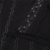 Sanskriti Vintage Bollywood Sarees Pure Georgette Black Hand Beaded Sari Sustainable Fabric
