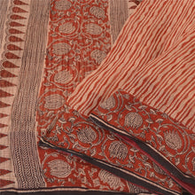 Load image into Gallery viewer, Sanskriti Vintage Red Sarees Pure Cotton Block Printed Kota Doria Sari Fabric
