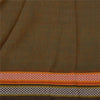 Сари Sanskriti Vintage Green/Red из чистого хлопка, ткань Ilkal Premium Sari, устойчивая ткань