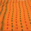 Sanskriti Vintage Saffron Indian Sarees Cotton Silk Woven Sari Craft Sustainable Fabric