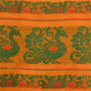 Sanskriti Vintage Saffron Indian Sarees Cotton Silk Woven Sari Craft Sustainable Fabric