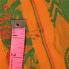Sanskriti Vintage Saffron Indian Sarees Cotton Silk Woven Sari Craft Sustainable Fabric