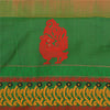 Sanskriti Vintage Green/Orange Sarees Blend Silk Woven Premium Sari Craft Sustainable Fabric