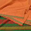 Sanskriti Vintage Green/Orange Sarees Blend Silk Woven Premium Sari Craft Sustainable Fabric