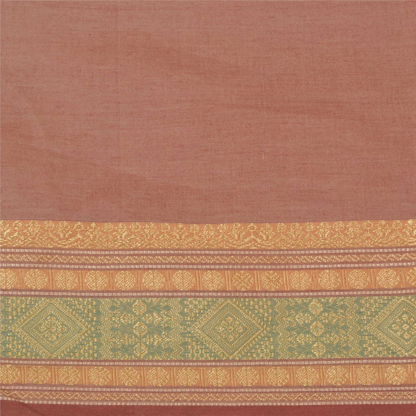 Sanskriti Vintage Pink Indian Sarees Blend Silk Woven Premium Sari Craft Sustainable Fabric