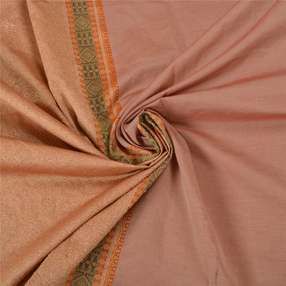 Sanskriti Vintage Pink Indian Sarees Blend Silk Woven Premium Sari Craft Sustainable Fabric