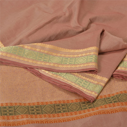 Sanskriti Vintage Pink Indian Sarees Blend Silk Woven Premium Sari Craft Sustainable Fabric