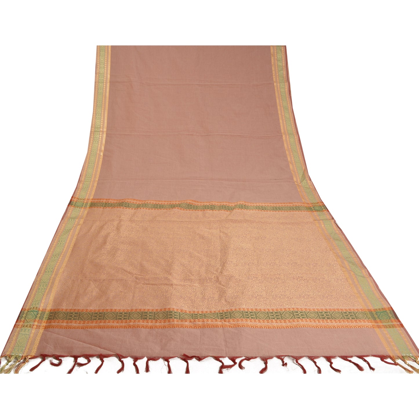 Sanskriti Vintage Pink Indian Sarees Blend Silk Woven Premium Sari Craft Sustainable Fabric