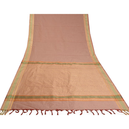 Sanskriti Vintage Pink Indian Sarees Blend Silk Woven Premium Sari Craft Sustainable Fabric