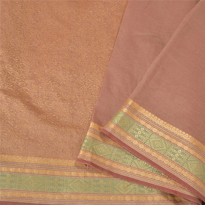 Sanskriti Vintage Pink Indian Sarees Blend Silk Woven Premium Sari Craft Sustainable Fabric