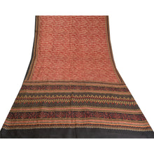 Load image into Gallery viewer, Sanskriti Vintage Red/Black Sarees Pure Silk Hand Beaded Kantha Sari Fabric
