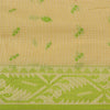 Sanskriti Vintage Cream Indian Sarees Cotton Silk Woven Premium Sari 5 YD Sustainable Fabric