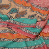 Sanskriti Vintage Red Indian Sarees 100% Pure Silk Hand Beaded Sari Craft Sustainable Fabric