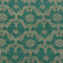 Load image into Gallery viewer, Sanskriti Vintage Green Sarees 100% Pure Silk Woven Premium Sari Craft Fabric

