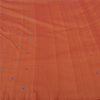 Sanskriti Vintage Rusty Orange Sarees Blend Silk Hand-Woven Sari Craft Sustainable Fabric